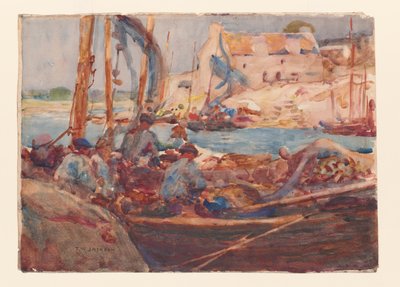 Sardine Fishing Boats at Concarneau, Brittany, c.1900 by Frederick William Jackson