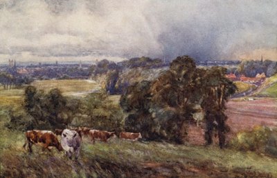 Leamington and Warwick from the Campion Hills by Frederick William Newton Whitehead