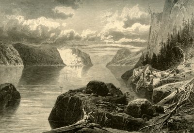 Point Noir, Trinity Rock, and Cape Eternity, Saguenay River by Frederick William Quartley