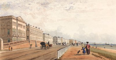 Brighton: The Front and the Chain Pier Seen in the Distance by Frederick William Woledge