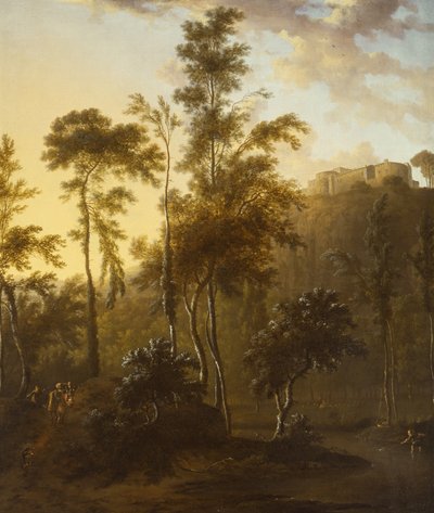 Italianate Landscape with Fishermen by Frederick de Moucheron
