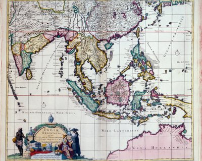 Geography: map of the East Indies of Frederick de Witt (active around 1650) 17th century Paris, B.N. by Frederick de Wit