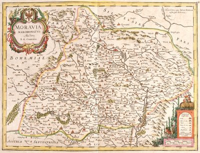 Map of Moravia (Czech Republic) by Frederick de Wit