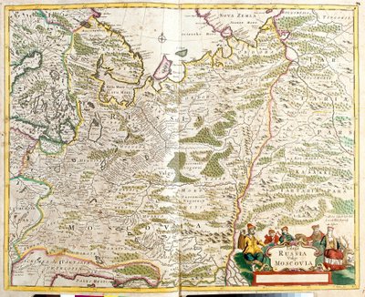 Map of Russia, around Moscow city by Frederick de Wit