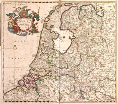 Map of the Belgian Federation (Belgium) (etching) by Frederick de Wit