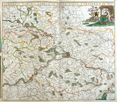 Map of the County of Namur (Belgium) by Frederick de Wit