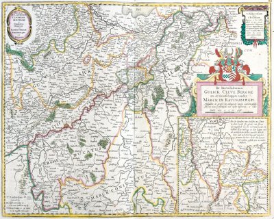 Map of the County of Ravensberg (Germany) by Frederick de Wit