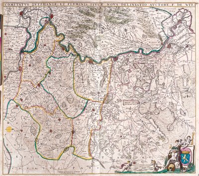 Map of the County of Zutphen (Germany) by Frederick de Wit