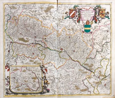 Map of the Duchy of Alsace, France by Frederick de Wit