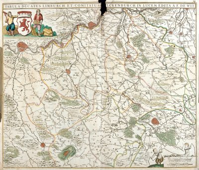 Map of the Duchy of Limburg (Belgium) by Frederick de Wit