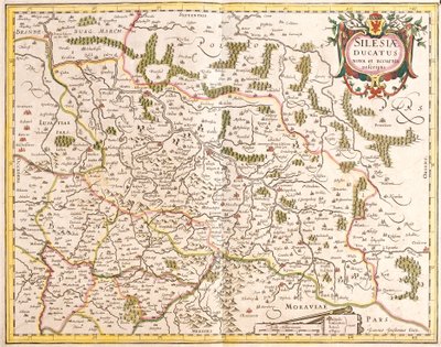 Map of the Duchy of Silesia (Germany and the Czech Republic) by Frederick de Wit