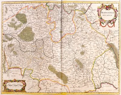 Map of the Duke of Franconia, Germany by Frederick de Wit