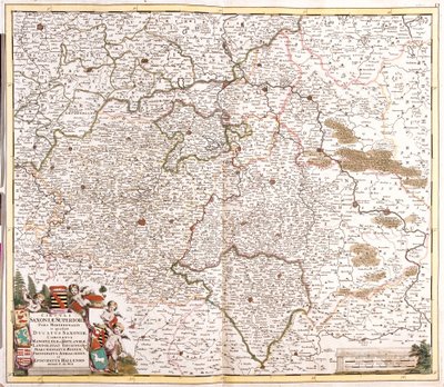 Map of the Duchy of Saxony (Germany) by Frederick de Wit