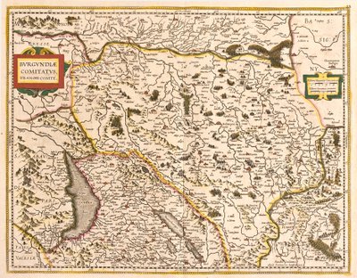 Map of the Franche Comte (France) by Frederick de Wit