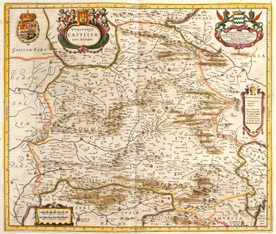Map of the Kingdom of Castile (Spain) by Frederick de Wit