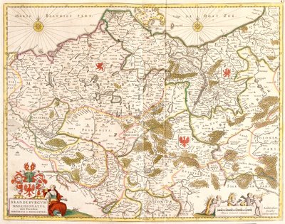 Map of the Margraviate of Brandenburg (Germany) by Frederick de Wit