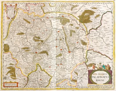 Map of the Palatinate Rhenan, Germany by Frederick de Wit