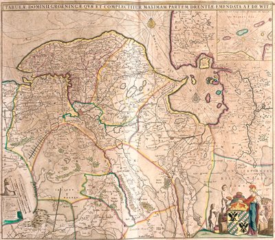 Map of the Province of Groningen, Netherlands by Frederick de Wit