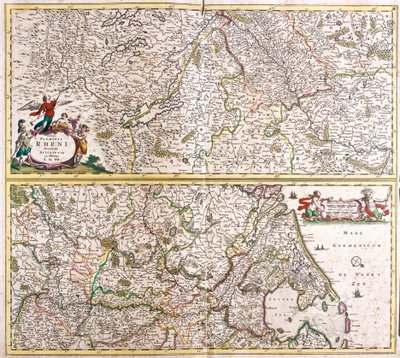Map of the Rhineland, Germany by Frederick de Wit