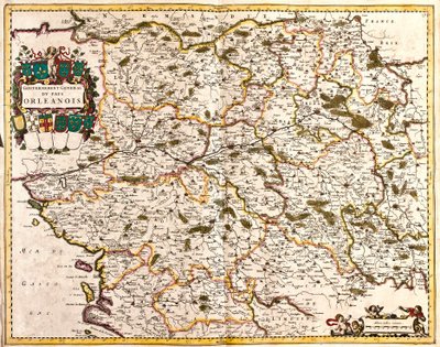 Map of the general government of the Orlean country, France by Frederick de Wit