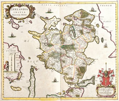 Map of the Island of Zealand (Netherlands) by Frederick de Wit