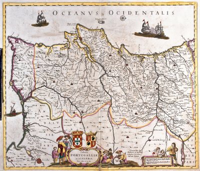Map of the Kingdoms of Portugal and the Algarve by Frederick de Wit