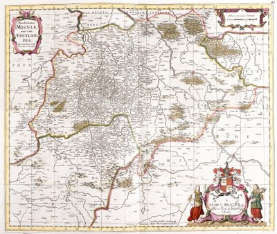 Map of the Margraviate of Misnie (Germany) by Frederick de Wit
