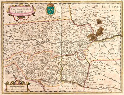 Maps of territories Lyon and Beaujolais (France) by Frederick de Wit