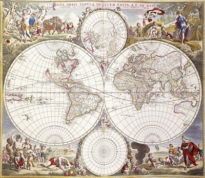 World Map from Atlas Maior by Frederick de Wit