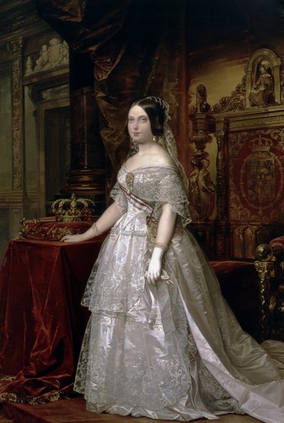 Portrait of Elizabeth II, Queen of Spain by Frederico de Madrazo