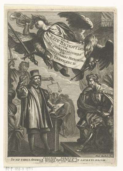 Disputations of Reinhard Bachow von Echt and Hieronymus Treutler by Frederik Bouttats (I)