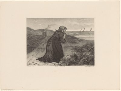 Old Woman Leaning on a Stick by Frederik Hendrik Weissenbruch