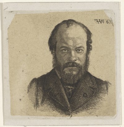 Portrait of Jan Weissenbruch by Frederik Hendrik Weissenbruch