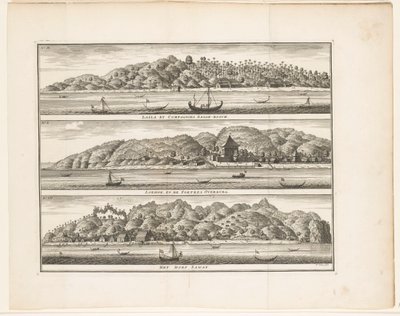 Various Fortifications of the VOC on Ceram, Laäla by Compagnies Sagoe-bosch / Loehoe, and the Fortress Overburg / The Village Saway by Frederik Ottens