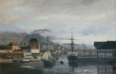 Bergen Harbour, Tollboden by Frederik Sorvig