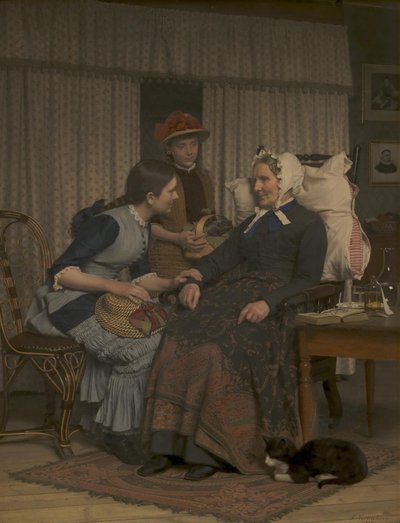 Sick Visit to the Old Servant by Frederik Vermehren