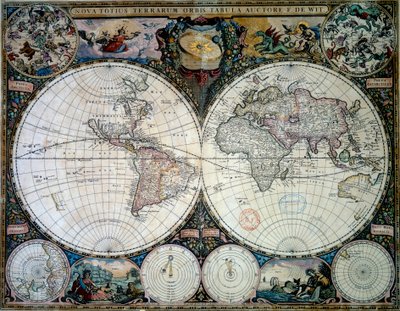 Planisphere by Frederic de Witt (17th century) by Frederik de (after) Wit