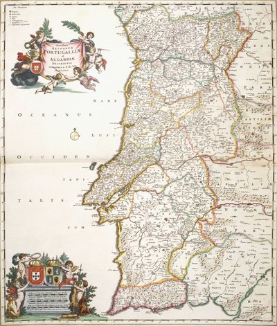 Map Showing Portugal by Frederik de Wit