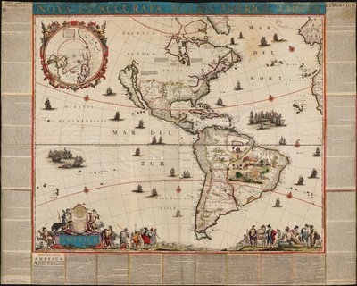 New and Accurate Map of America by Frederik de Wit