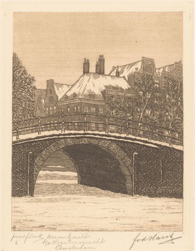 Heerengracht at the Reguliersgracht, Amsterdam by Frederik van der Harst (signed by artist)