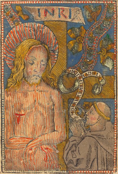 The Man of Sorrows with a Franciscan by French 15th Century
