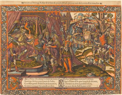 Holofernes Interrogating Achior by French 16th Century