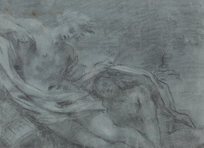 Two Reclining Figures [verso] by French 17th Century