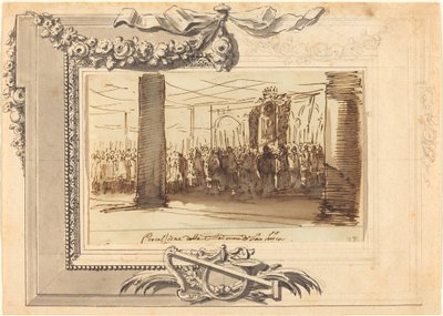 A Procession of the Madonna di San Luca by French 18th Century