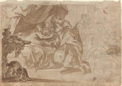 Jacob and Rebecca before Isaac by French 18th Century