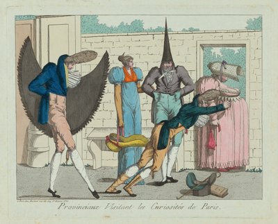 Provincials Visiting the Curiosities of Paris by French 19th Century