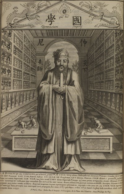 Portrait of the Chinese Thinker and Social Philosopher Confucius by French Master