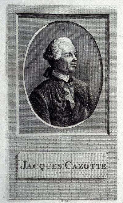 Portrait of the Author Jacques Cazotte, 1720-1792 by French Master