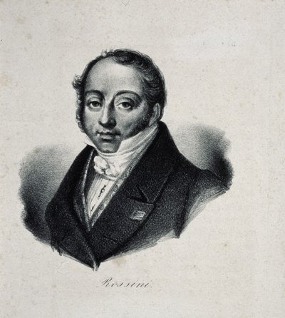 Portrait of the Composer Gioachino Antonio Rossini by French Master