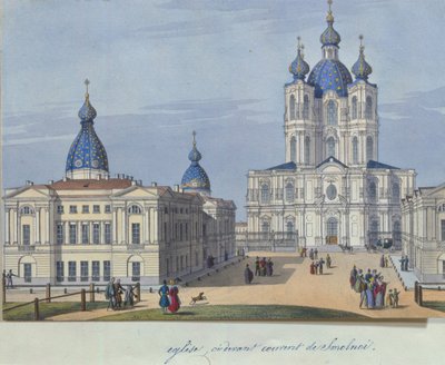 The Smolny Resurrection Cathedral in Saint Petersburg by French Master